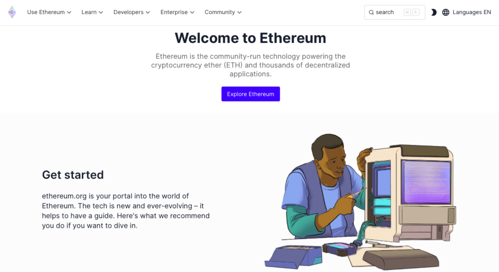 ethereum homepage